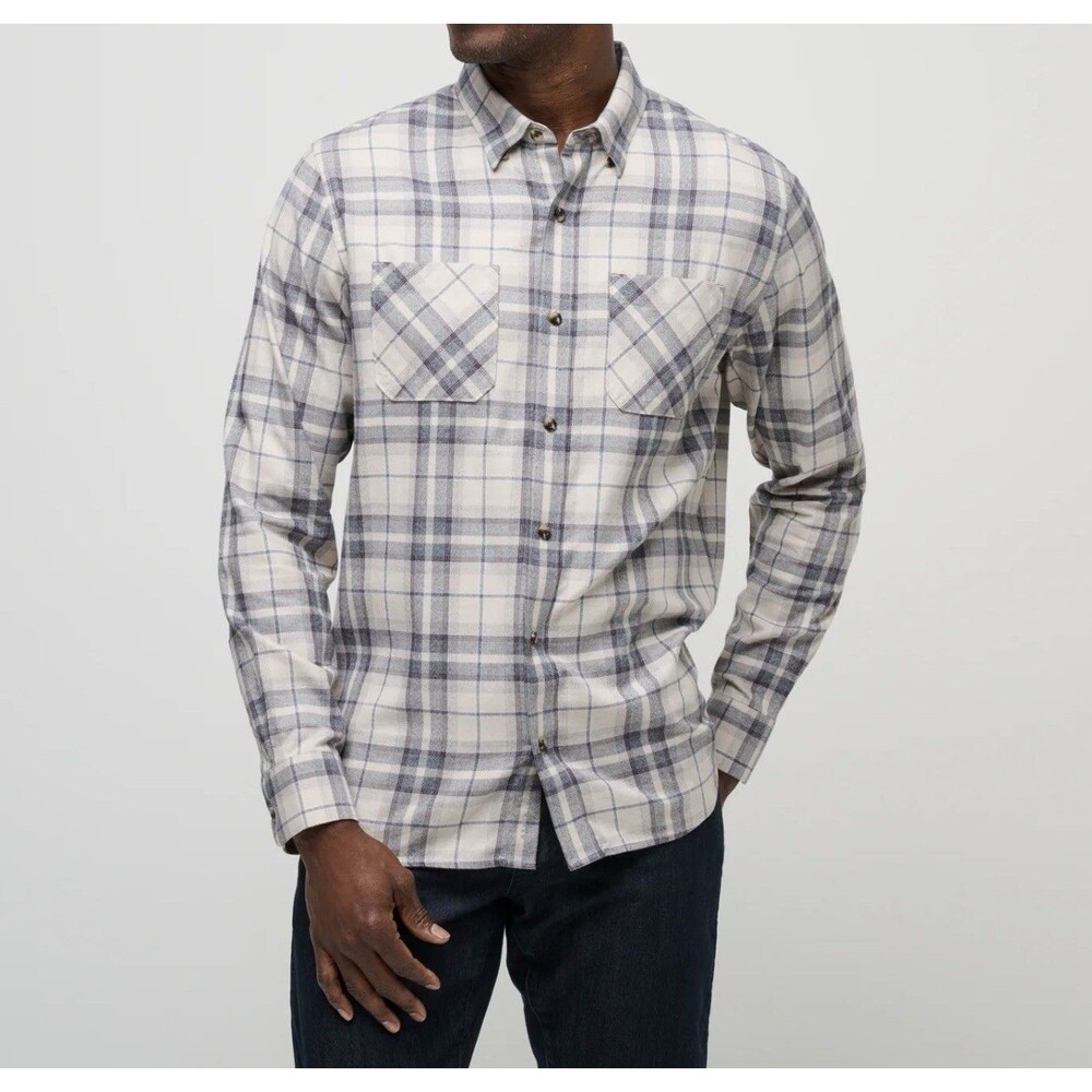 Travis Mathew Cloud Plaid Flannel Button Up Shirt Mens Small Lumberjack Grunge